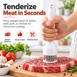 Handheld Meat Tenderizer for Pork, Chicken & Beef – 21 Stainless Steel Needles with Spring-Back Design for Home Cooking
