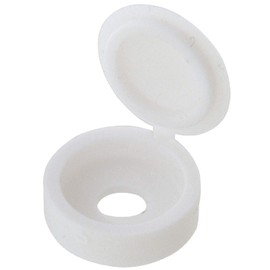 The Hillman Group 59045 Hinge Screw Cover Number 8/Number 10, White , 15-Pack