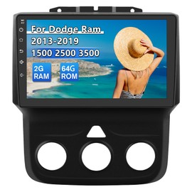 Car Radio Stereo for Dodge Ram 2013-2019 1500 2500 3500 Built in Carplay/Android Auto 9 inch Head Unit 2G RAM 64G ROM with DSP BT GPS FM WiFi