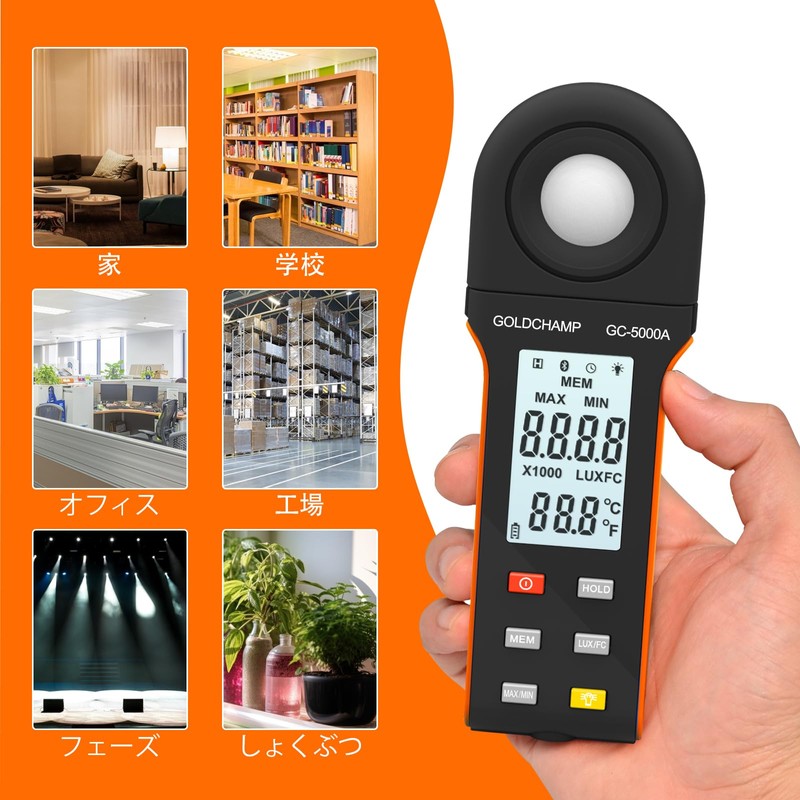 Digital Light Meter, Photometer, Integrated Thermometer & Illuminometer, Measuring Up