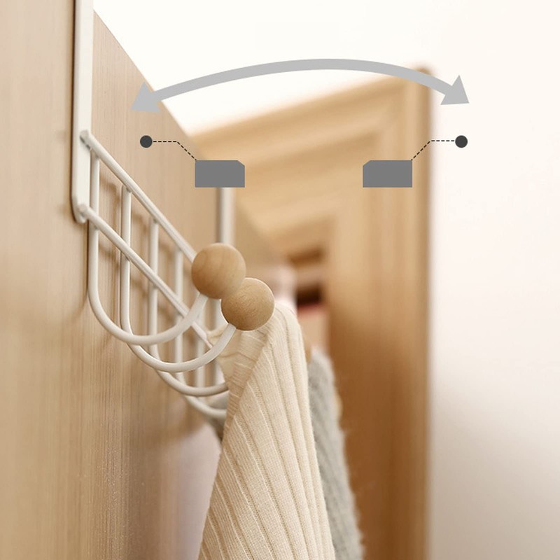 Fdit Back Door Hook Chinese Cherry Iron Horizontal Door Towel