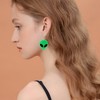 Just Follow Acrylic Punk Green Alien Face Dangle Earrings Big