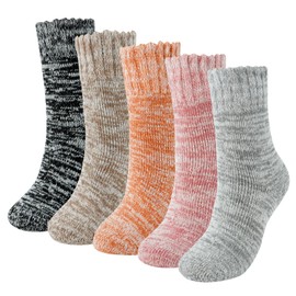 Womens Winter Socks Thermal Warm Socks 6-8 Thick Bed Ladies Sock 4-7 multipack Men Cotton Sock Comfortable Soft 5 Pair
