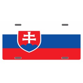 FAST SERVICE DESIGNS SLOVAKIA Flag Custom License Plate NATIONAL Emblem ORIGINAL Version