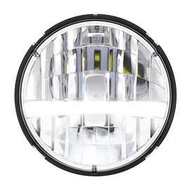 United Pacific 31459 ULTRALIT High Power LED 7-inch Round Headlight w/Turn Signal & White Position Light Bar, Solid State Design, DOT/SAE - 1 Unit