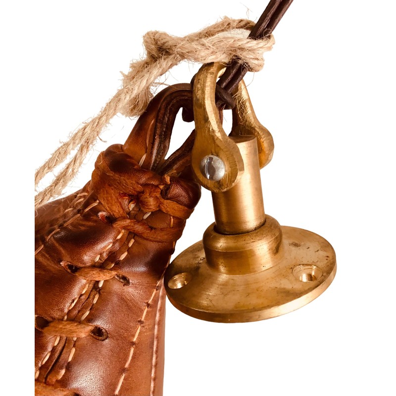 Geoffrey Retro Speed Punch Ball Bag with Brass Fitting Hanging