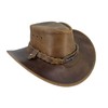 KAKADU Brumby Shapeable Leather Hat Brown