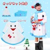 [Mprocen] Snowman Jumpsuit Scarf Cute Snowman Costume Disguise Cosplay Costume