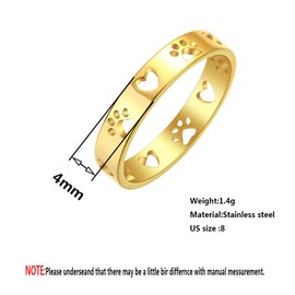 Chereda Paw Print Ring, Dog Mom, Paw Print Jewelry, Pet Memorial, Pet Lover Gift, Pet Loss, Paw Prints And Hearts, Love My Pet, Cat