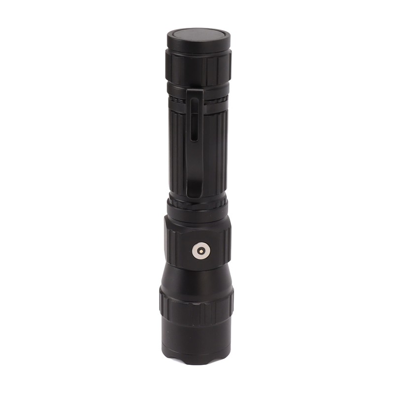 LED Flashlight USB Magnetic Charging 7 Gears Zoomable Black Light