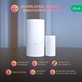 NOUS E3 ZigBee Window Contact, Door Sensor, Motion Sensor, Door Sensor, Nous Smart Home, Smartthings, Alexa, Home Assistant, Tuya, ZigBee 3.0, Smart Life, MQTT, ZigBee2MQTT