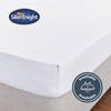 Silentnight Cotton Rich Double Fitted Sheet - White Grey 28cm