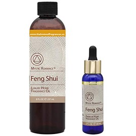 Feng Shui 8oz and 2oz Fragrance Oil Set (Two Bottles, one with Dropper)