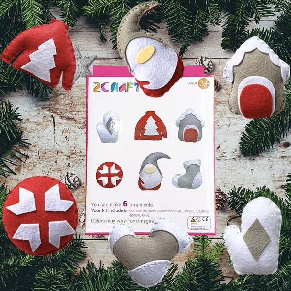 MOVEBO DIY Craft Sewing Kits for Christmas,Christmas Ornaments DIY Craft