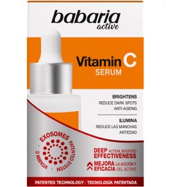 Babaria - Serum Facial Iluminador de Exosomas con Vitamina C Suero Facial de Vitamina C Unifica el Tono Reduce Manchas y Arrugas Antioxidante Vegano Todo Tipo de Pieles Uso Diario 30 ml