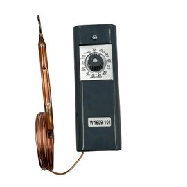 W1609-101 Refrigeration Thermostat TH-1609 Temperature Control from -30 Degrees F to 90 Degrees F (-34 Degrees C to 32 Degrees C), 5 Ft Capillary, Dual Scale Temperature Dial(℉ & ℃)