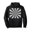 Starlight Beam With Dovetail Pattern White Cut Out Pullover Hoodie