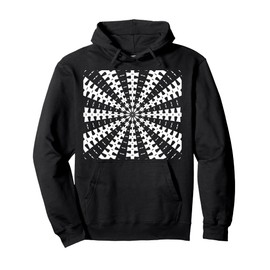 Starlight Beam With Dovetail Pattern White Cut Out Pullover Hoodie
