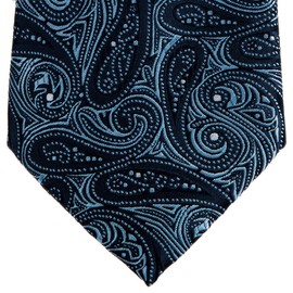 Corbata de microfibra con estampado de cachemir para hombres de Retreez - Azul marino