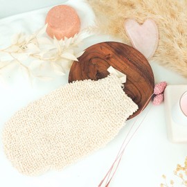 Burlap Exfoliating Glove Feel Natural