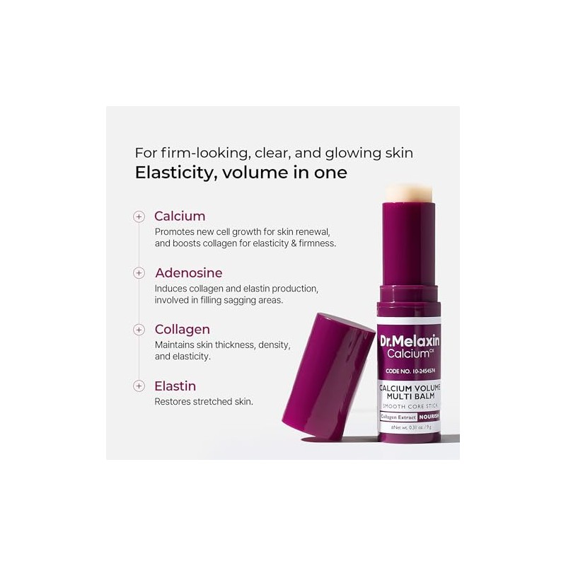 Dr.Melaxin Calcium Multi Balm Stick, Collagen Elastin Wrinkle Stick, All-in-One