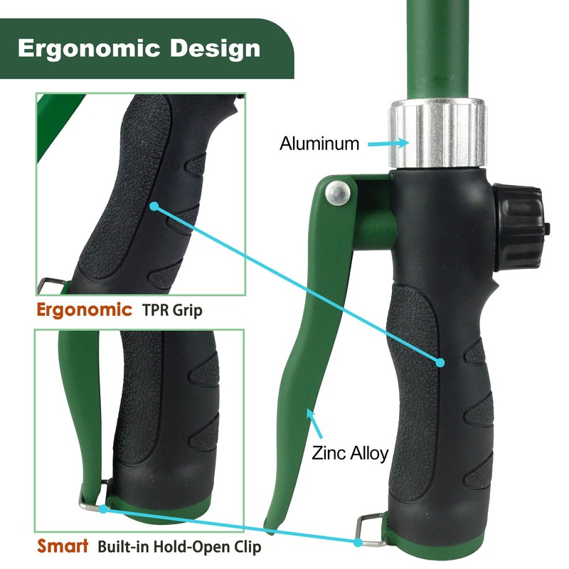 Heavy Duty 28 Inch Watering Wand with Pivoting Head, Adjustable