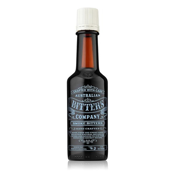 Australian Bitters Company Smoke Bitters 125ML [4oz] Bottle, Aromatic Smoked Herb Cocktail Mixer, Quality Bartending Ingredient, 1 Bottle