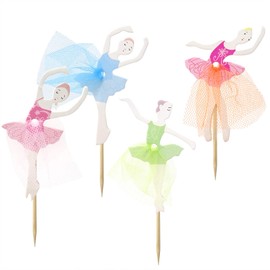 Honbay 24 piezas de decoración para cupcakes de ballet, diseño de niña