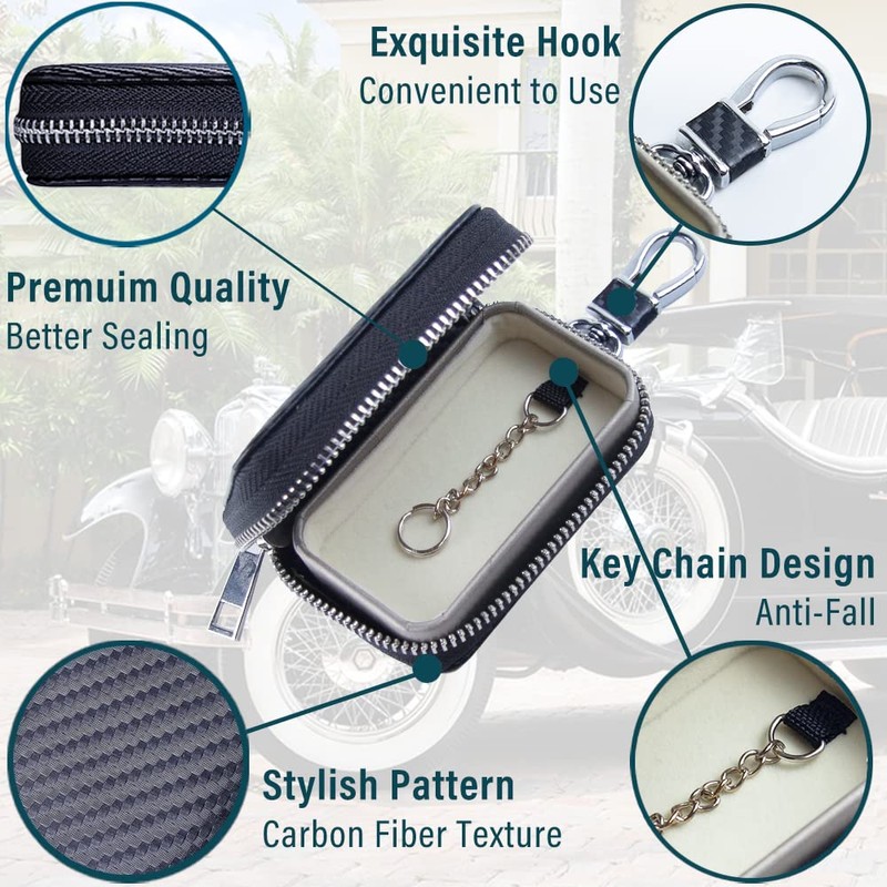 Faraday Pouch for Car Keys, Upgrade Car Key Signal Blocker,