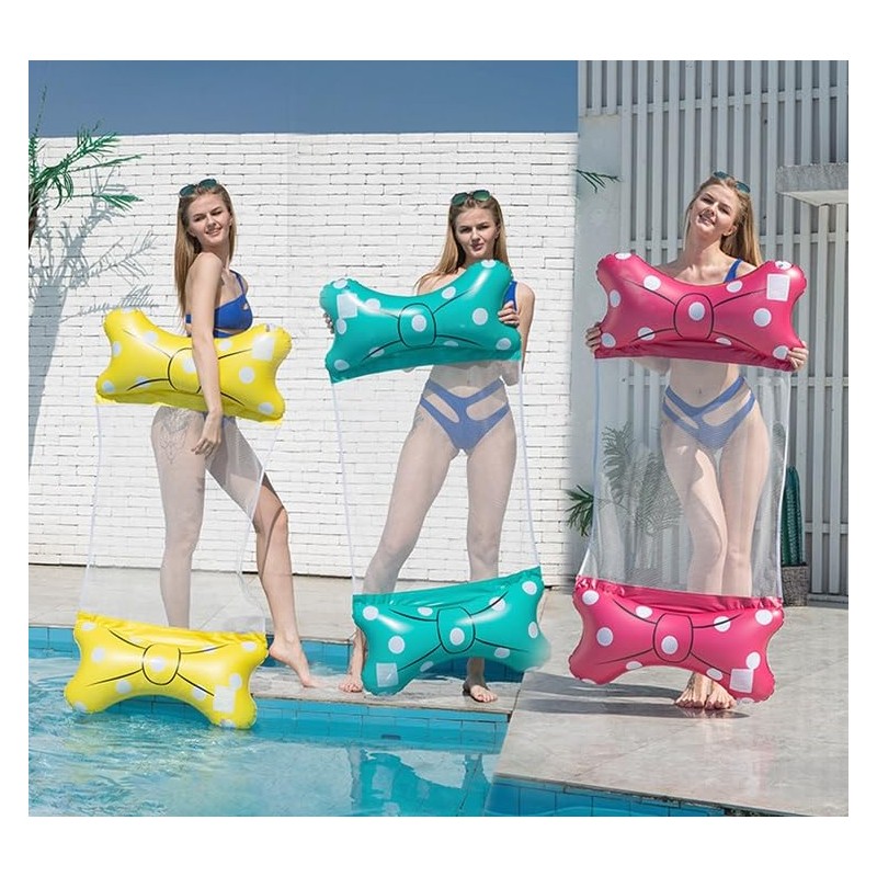 Cute Bow Float on Water Hammock (Light Blue)
