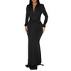 Memoriesea Women's Elegant Long Sleeve Deep V Neck Bodycon Party