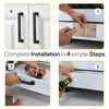 Black Cabinet Handles 5 Inch Hole to Hole - Bar