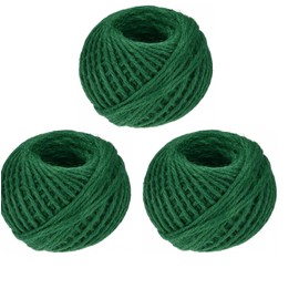 eMKay® Green Garden Jute Twine 3 Ply - PACK of 3-80m balls of Garden Twine Garden String for Arts Crafts Gardening Wedding Decor Packing Christmas Around the Home - TOTAL-240 METRE/787 FEET Approx