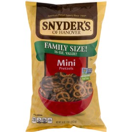 Snyder's of Hanover Family Size Pretzels- 16 oz. Bags (Minis, 4 Bags)