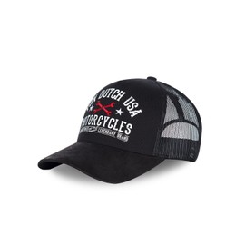 Von Dutch Cap Black USA Motorcycles Baseball Yarn - Mens, black