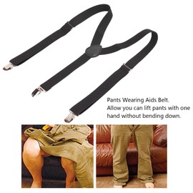 Pants Aid Tool and Pants Assist for Elderly and Senior, Adjustable Pants Wearing Belt Aids Pants Dressing Aids Pants Dressing Puller for Limited Mobility and Pregnant(black)