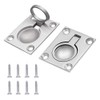 Gasea 2 Packs Flush Ring Pull Handle Hatch Locker Cabinet