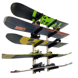 Snowboard Wall Rack Mount (Holds 5 Boards)