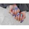 ☪️Amethyst (purple light) handmade nail tips☪️ - Short Round Square