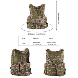 QMFIVE MOLLE RRV Assault Combat Vest with pouch/Traning Protective Security Vest for Tactical Hunting Airsoft Outdoor (AOR2)