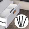 Gadpiparty Drawer Slide Rails for Furniture 2 Sectioned Easy to