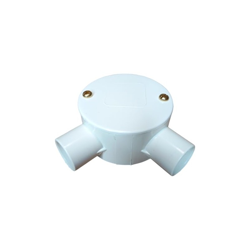 HanaMoon White 20mm PVC 2 Way Conduit Box with Lid