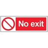 V Safety No Exit Prohibition Sign - 300mm x 100mm