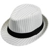 I LOVE FANCY DRESS LTD DELUXE PINSTRIPE TRILBY HAT WHITE