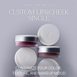 Heart Percent Dot On Mood Custom Lip & Cheek Single Fog Pot Multi Use Lip Color & Blush, M08. Tender Pink