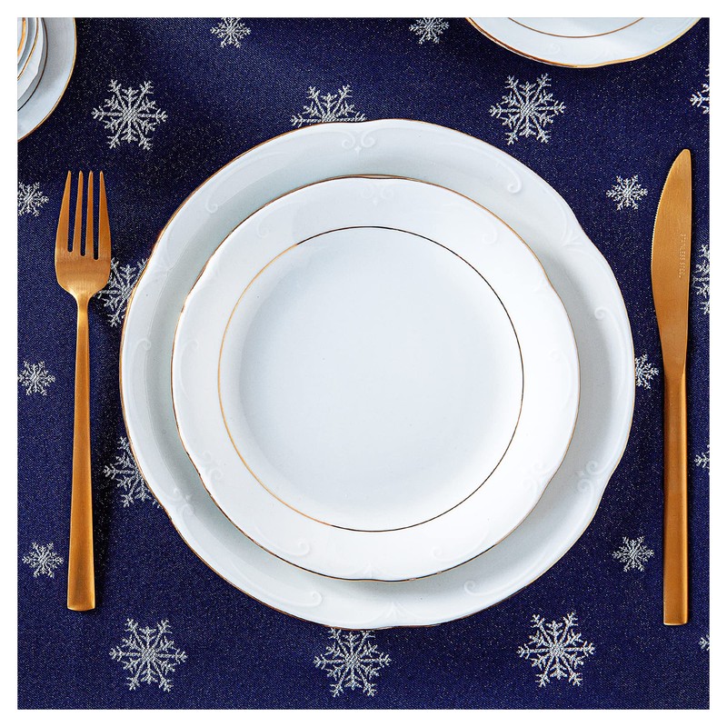 StoffTex Christmas Tablecloth, Table Linen, Durable Scratch-Resistant, Festive Table Decoration,