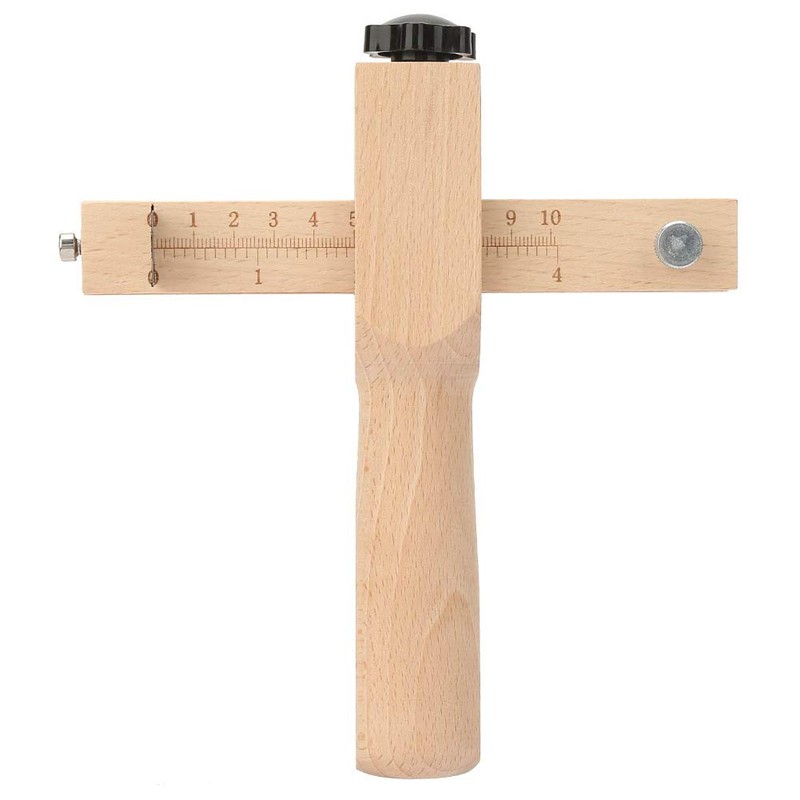 Leather Band Cutting Tool Adjustable Wooden Hand Leather Craft Accessories