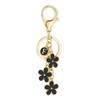 SELOVO Black Initial Key Chain F Keychain Women Key Chain