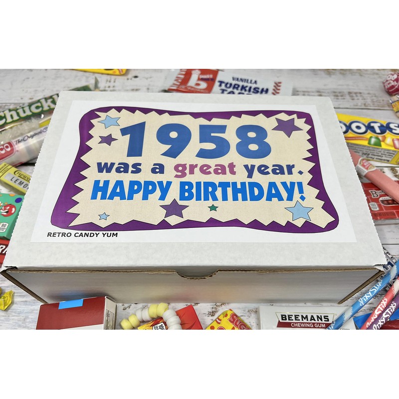 RETRO CANDY YUM ~ 1958 68th Birthday Gift Box Nostalgic