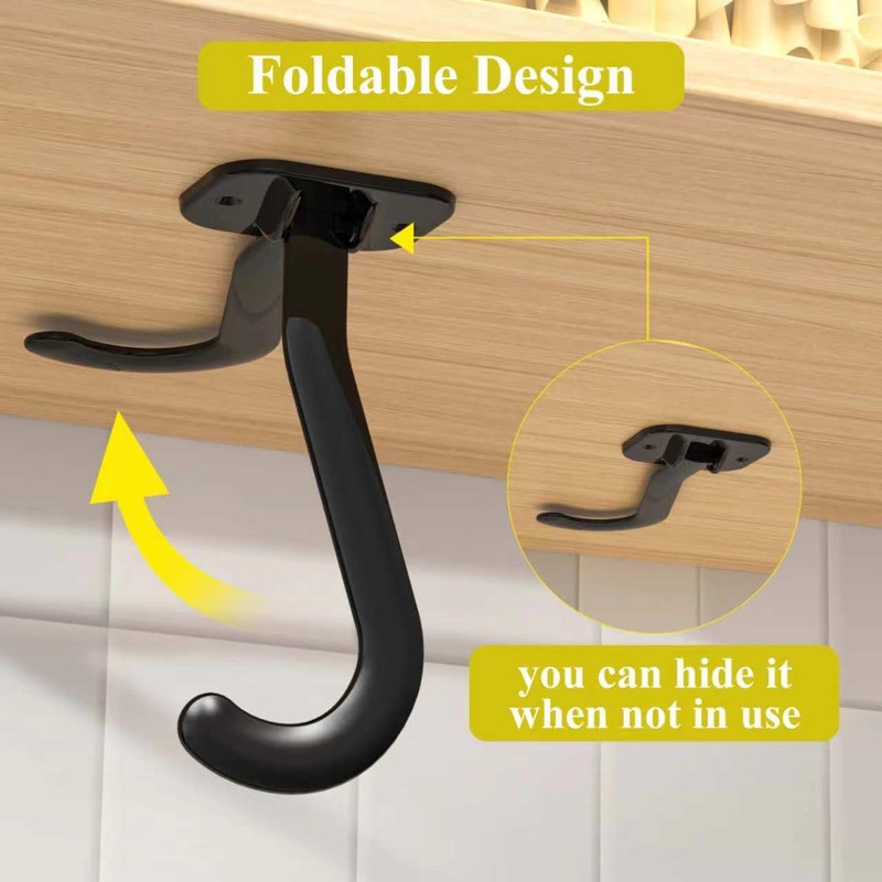 Dobango Folding Banana Hanger Hook Black 1 Pack, Self Adhesive